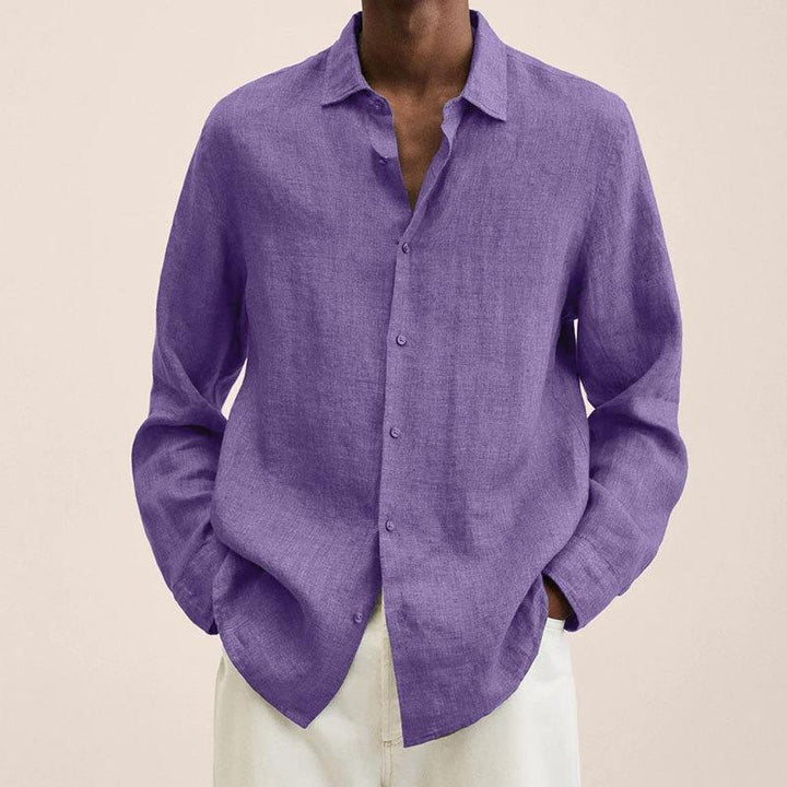 Camisa de lino para hombre con mangas largas – Finn