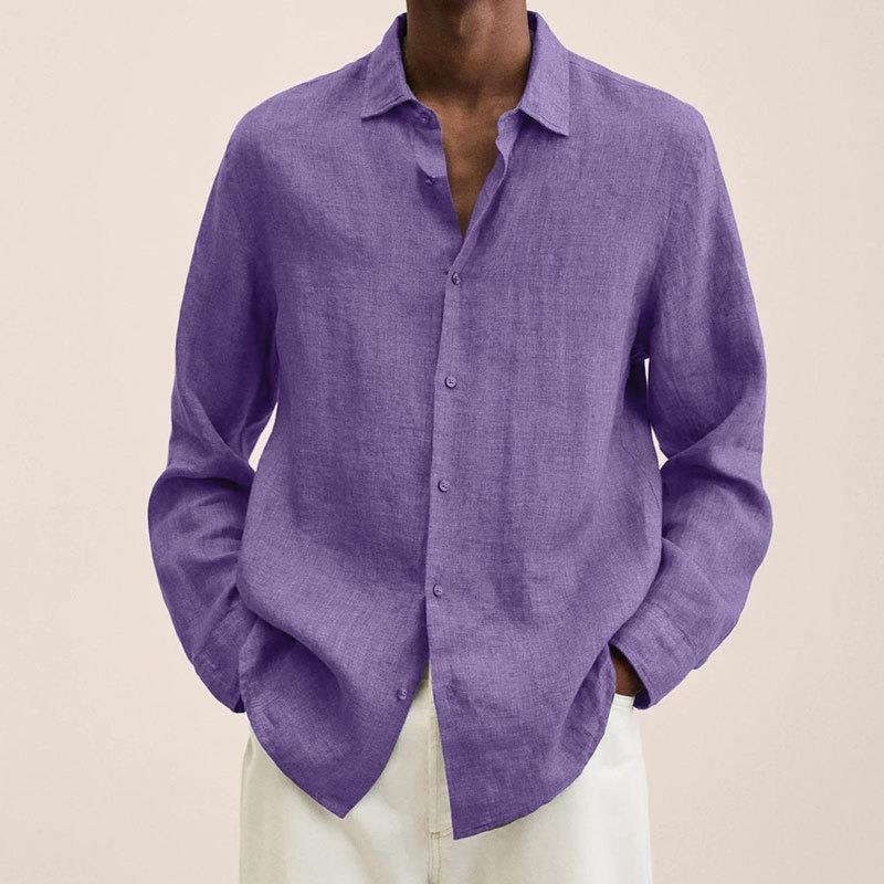 Camisa de lino para hombre con mangas largas – Finn