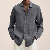 Camisa de lino para hombre con mangas largas – Finn