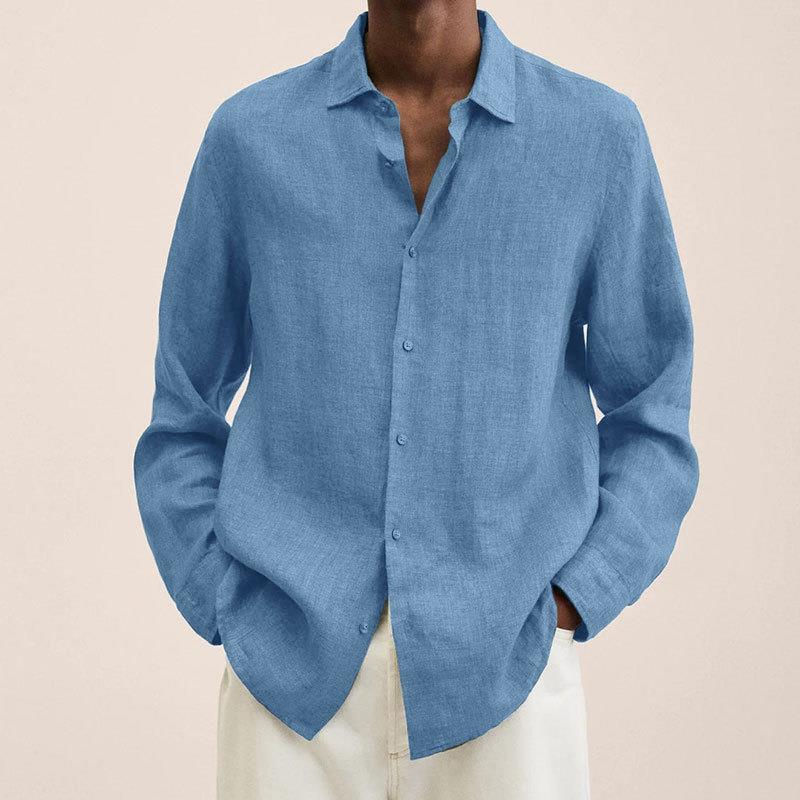 Camisa de lino para hombre con mangas largas – Finn
