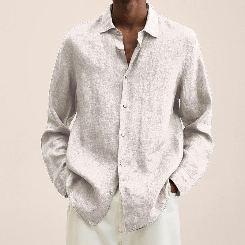 Camisa de lino para hombre con mangas largas – Finn