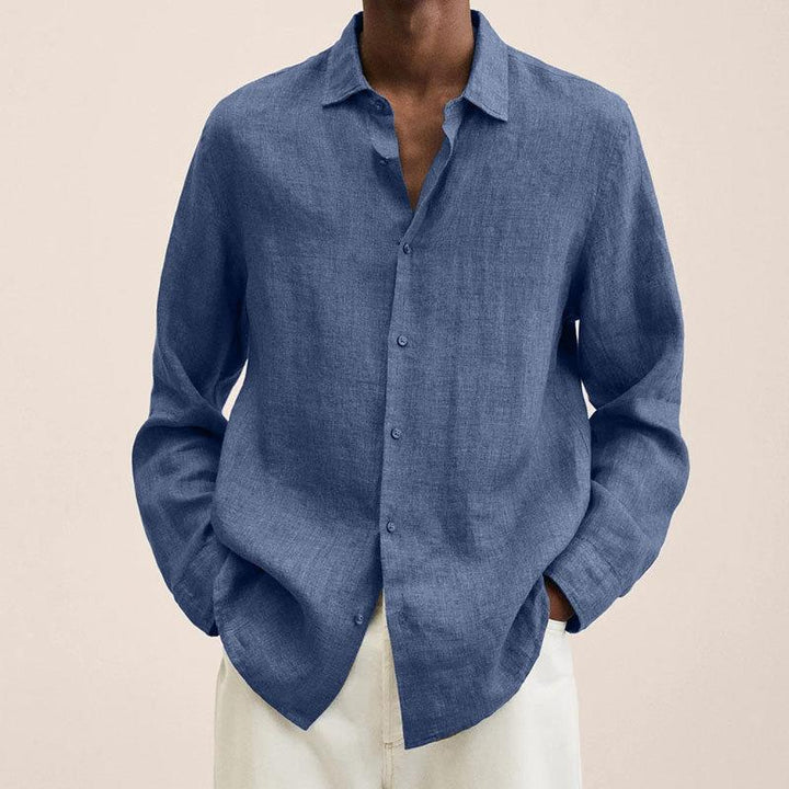 Camisa de lino para hombre con mangas largas – Finn