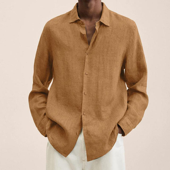 Camisa de lino para hombre con mangas largas – Finn