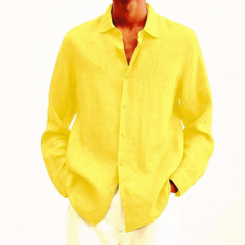 Camisa de lino para hombre con mangas largas – Finn