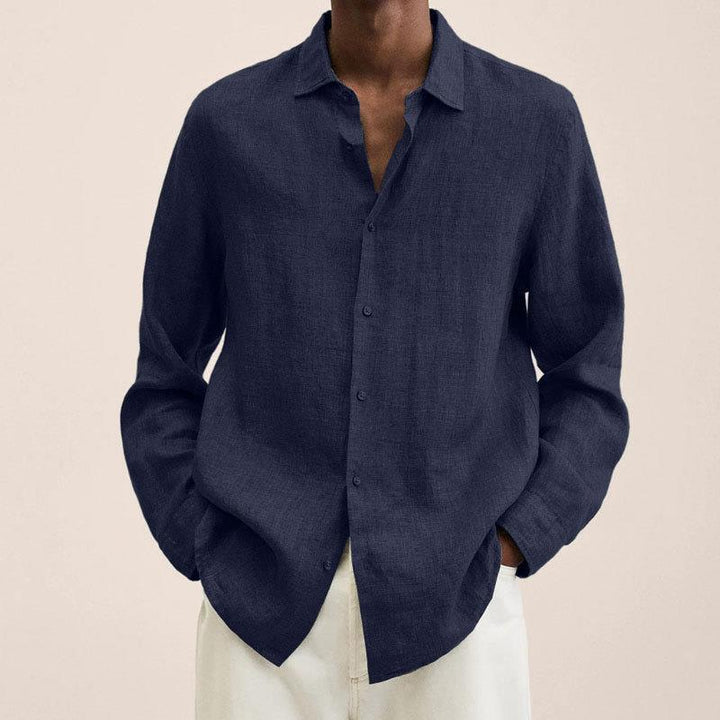 Camisa de lino para hombre con mangas largas – Finn