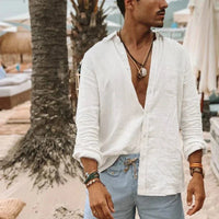 Leichtes Herren Sommerhemd aus Leinen-Baumwoll-Mix – Felix