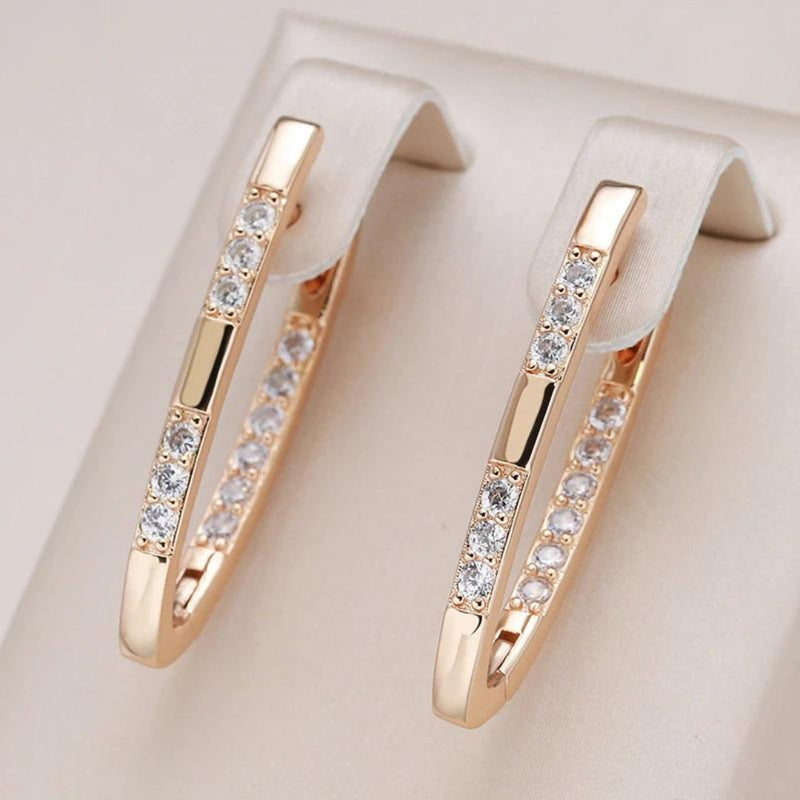 Stylish Earrings with Zirconia - Aurélie
