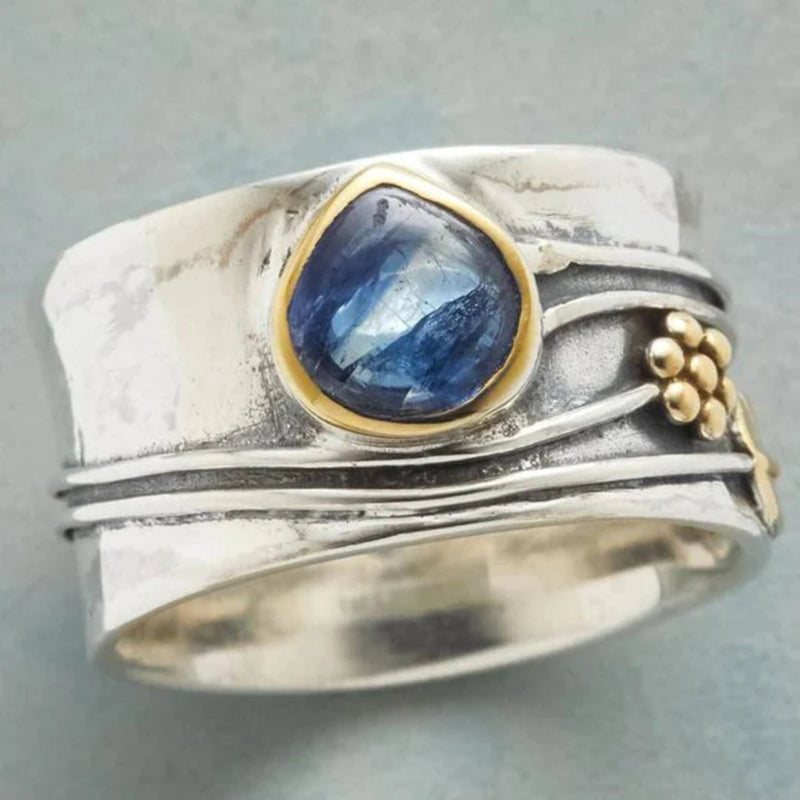 Vintage ring med blå ædelsten - Esmé