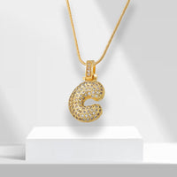 Bubble Letter Chain with Pendant - LuxeLette
