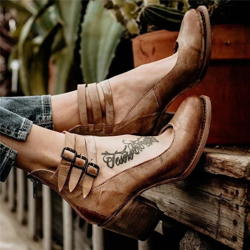 Comfortable & stylish women's leather shoes with non-slip sole – Amalia