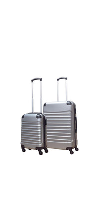 2-teilige Hartschalen-Kofferset – Milano Silver