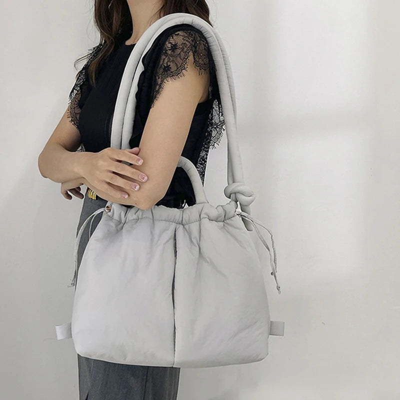 Unique Puffer Handbag with Trendy Volume - Riva