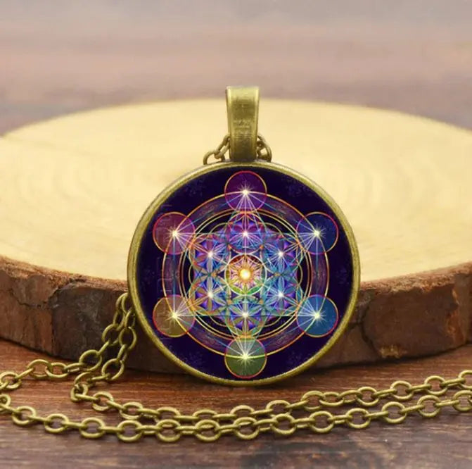 Colgante Chakra con Cubo de Metatrón - Solantra