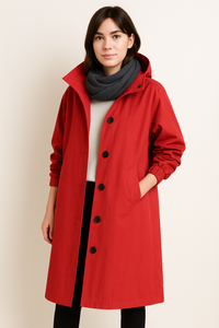Long Women's Trench Coat with Hood – Ranya Autumn Edition