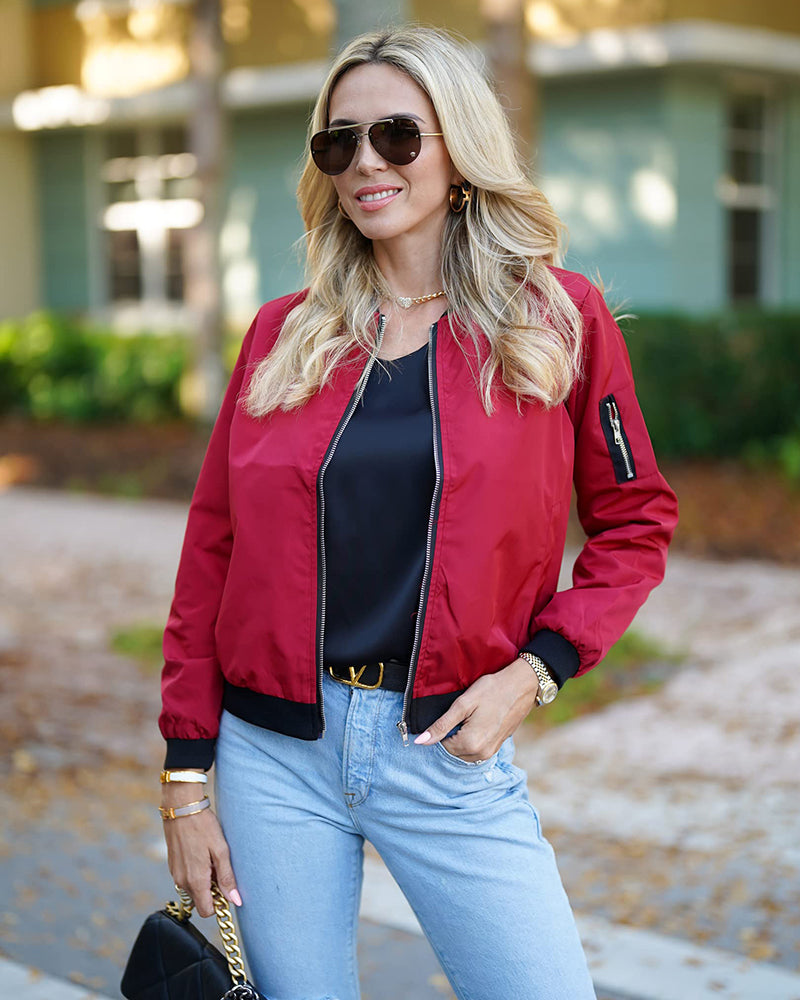 Stylish Women's Bomber Jacket - Rhea