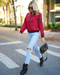 Stylish Women's Bomber Jacket - Rhea