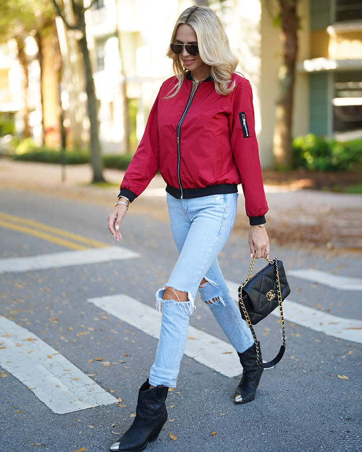 Stylish Women's Bomber Jacket - Rhea