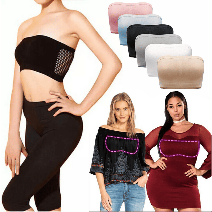 Set de 3 - Sujetador bandeau con soporte