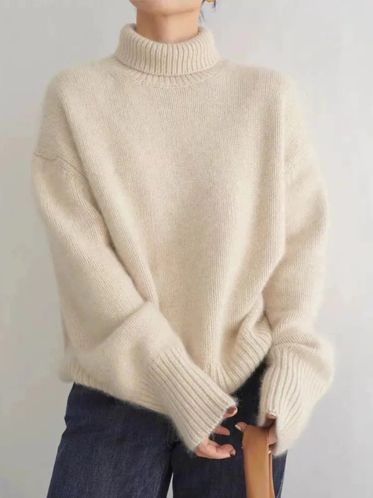 Cashmere Women's Turtleneck Sweater - Seraphina