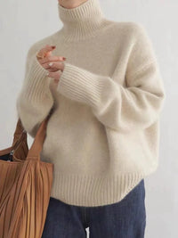 Luxe Women's Turtleneck Sweater - Elara