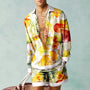 Trendiges Hawaii-Set mit Seidenoptik für Herren – Fabio
