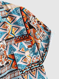 Sommer Women's Shirt with Ethnic Print and Chest Pocket – Nova