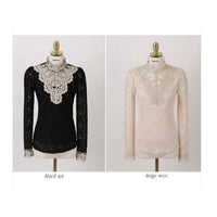 Women's blouse with autumnal embroidered lace – Elisabeth