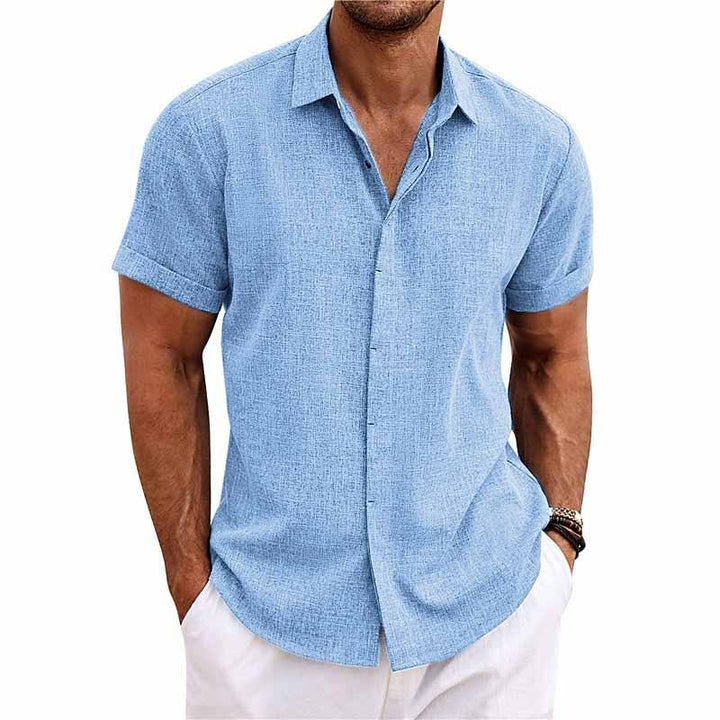 Leinen herreskjorte med retrostil – Vintaro