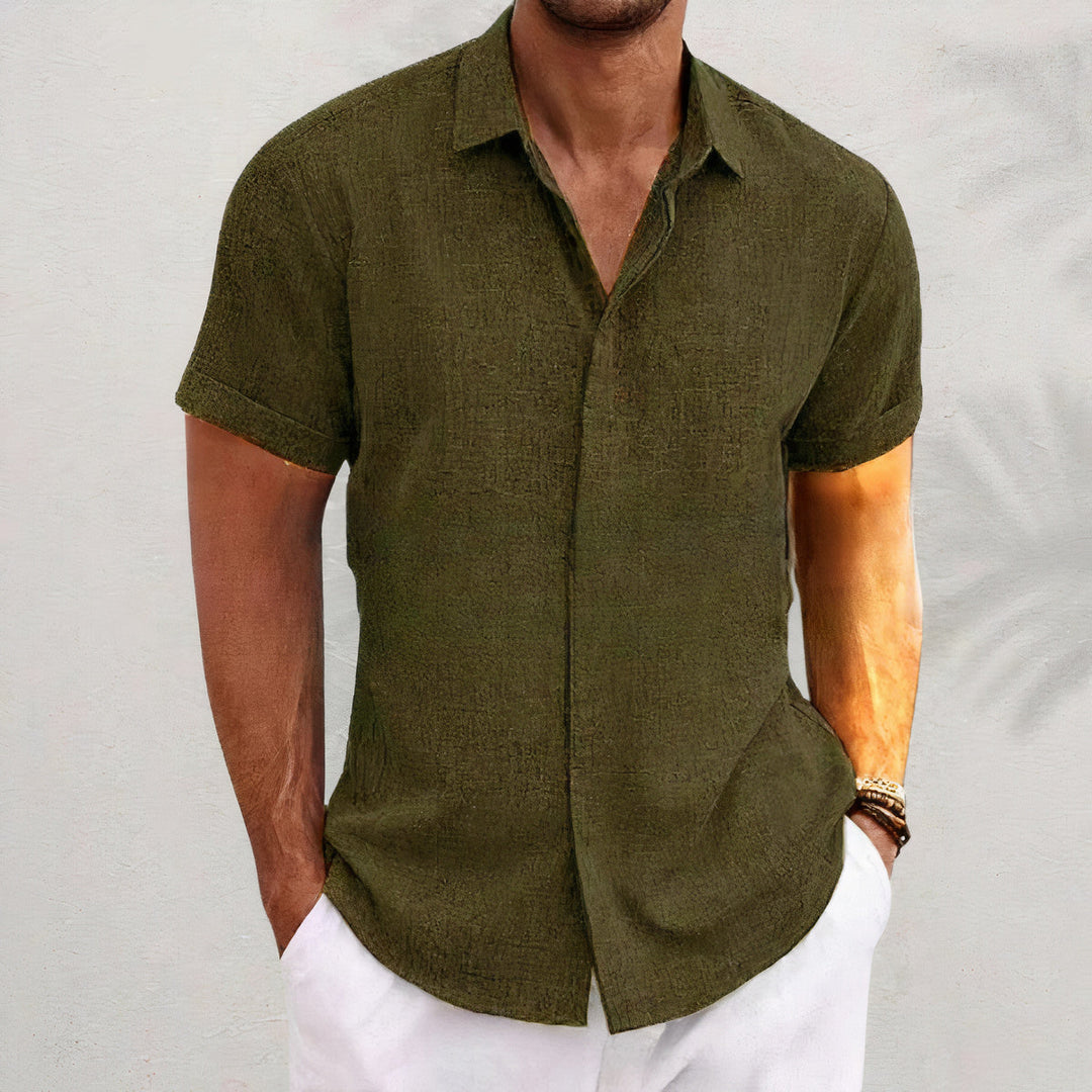 Leinen herreskjorte med retrostil – Vintaro