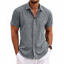 Leinen Herrenhemd mit Retro-Look – Vintaro