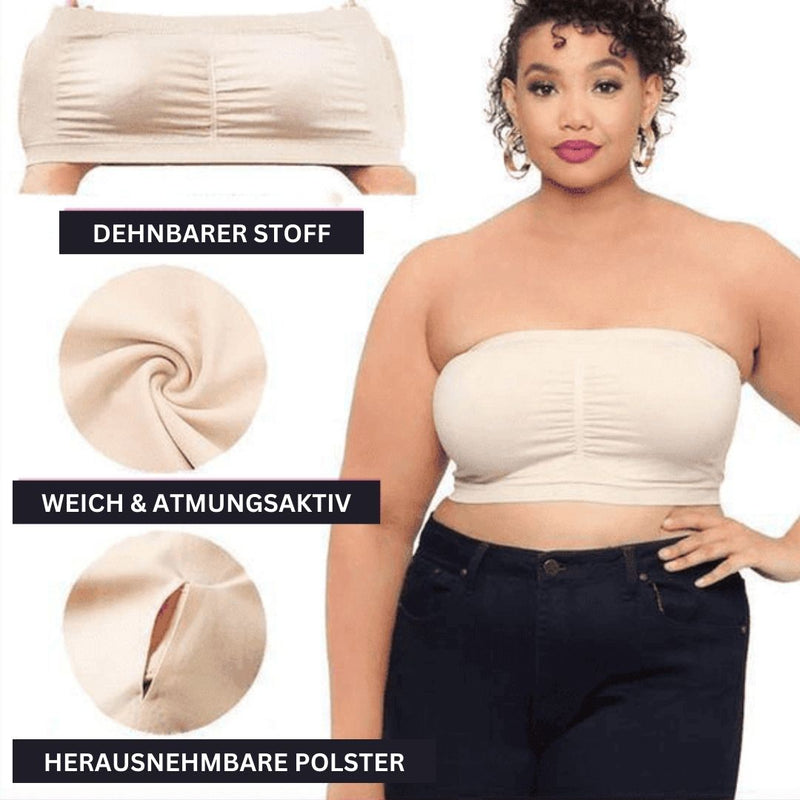 Set de 3 - Sujetador bandeau con soporte