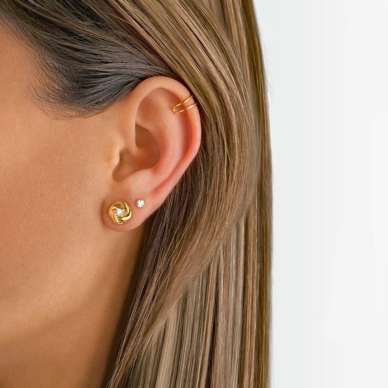 Small Cubic Zirconia Earrings - Lynette
