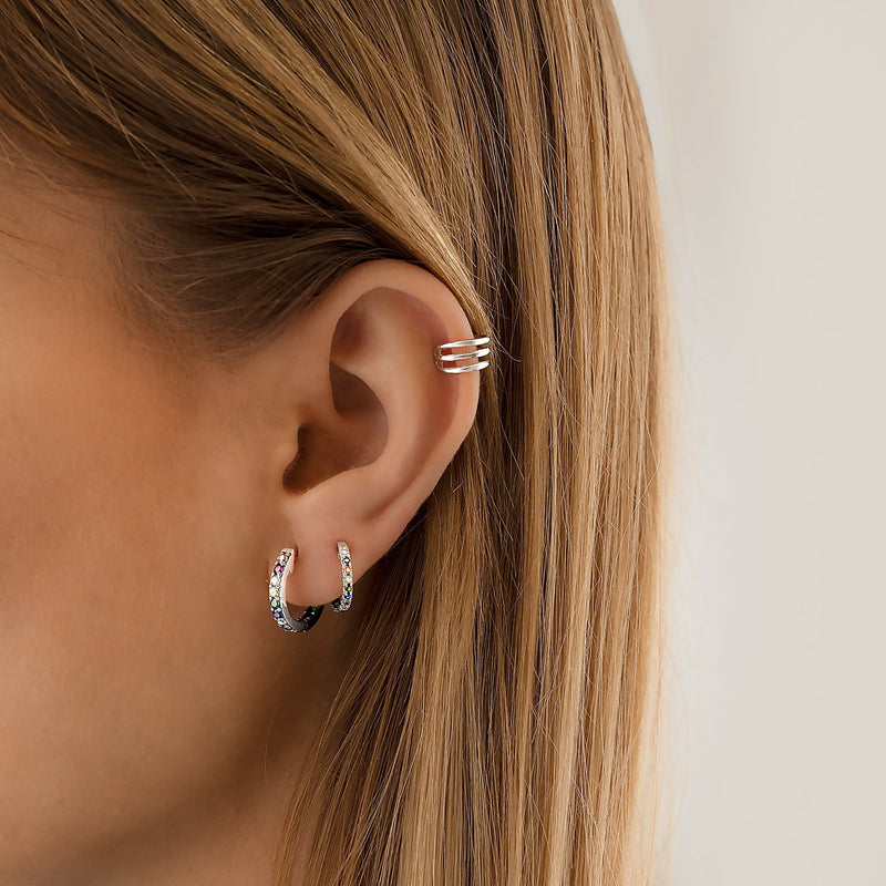 Rainbow Hoop Earrings - Sofia