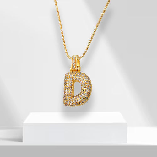 Bubble Letter Chain with Pendant - LuxeLette