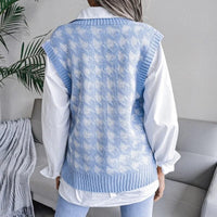 Women's Checked Knitted Vest Top – Yara