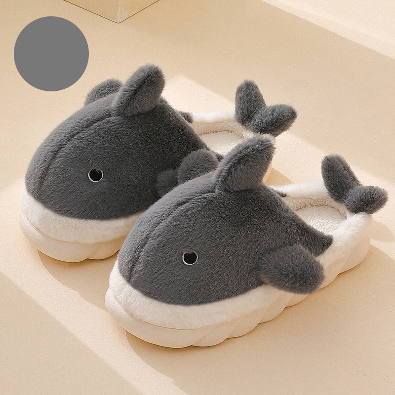 Weiche Plüsch-Hai Hausschuhe - SnugShark