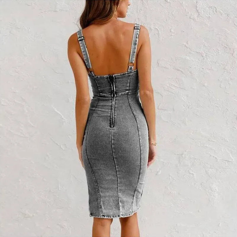 Stilvolles Midikleid mit Schlitz – Rike