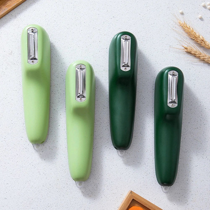 Pelador de verduras de acero inoxidable con recipiente recogedor – PeelPro