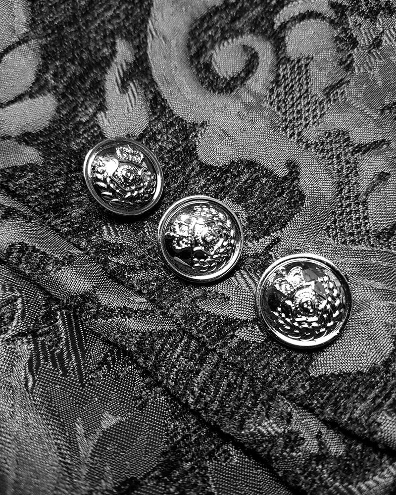 Abrigo gótico para hombre con diseño de brocado – Victor