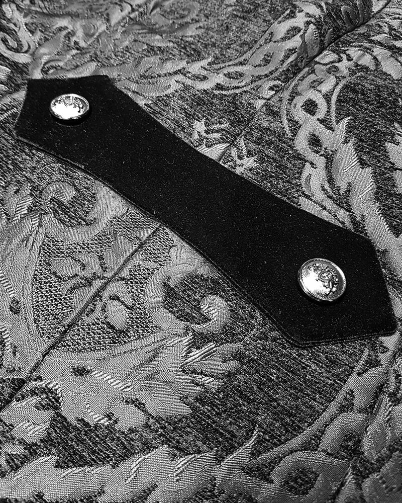 Abrigo gótico para hombre con diseño de brocado – Victor