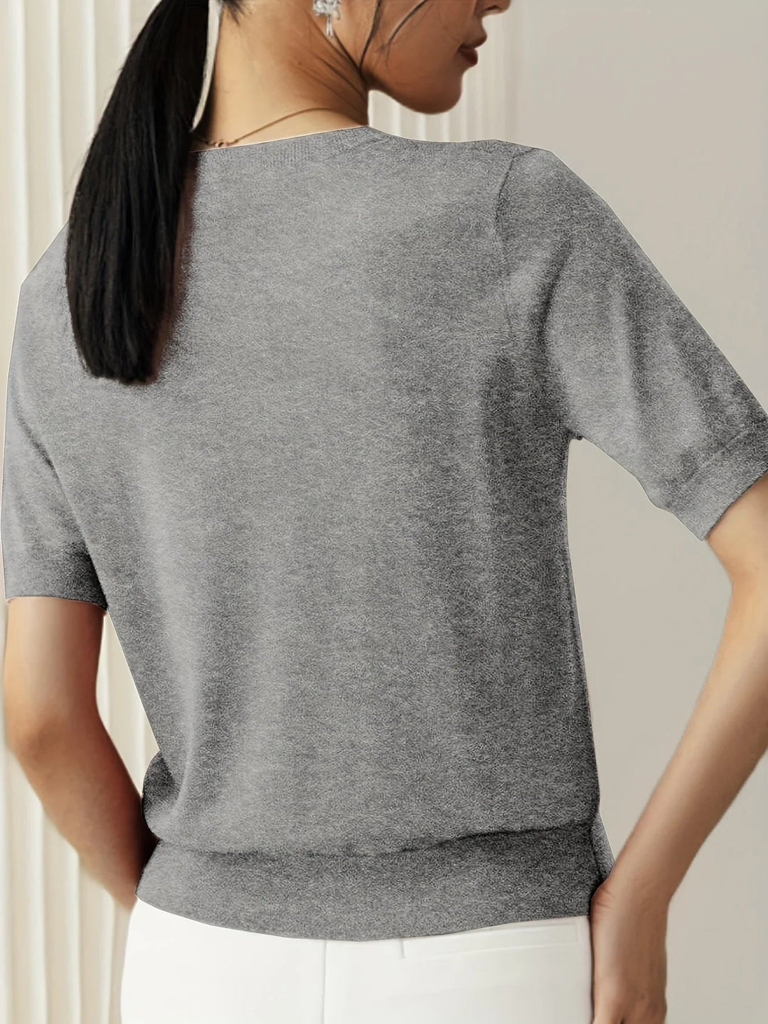 Frühjahrs-Pullover mit kurzen Ärmeln – Mira