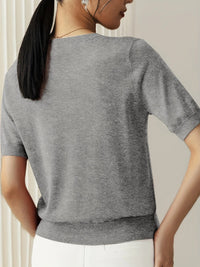 Frühjahrs-Pullover mit kurzen Ärmeln – Mira