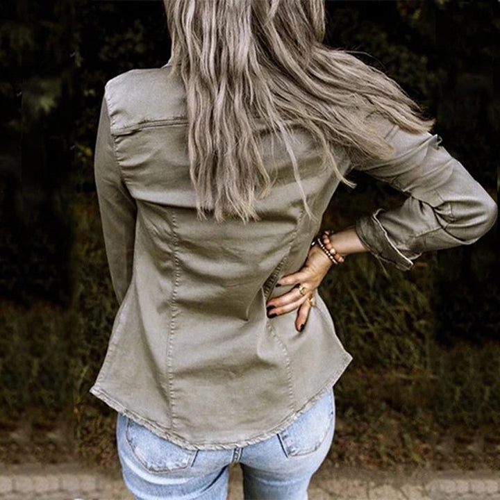 Stylish Women's Denim Jacket - Elisa