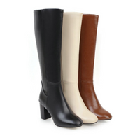 Luxurious Vegan Leather Ankle Boots with Zipper - Eden