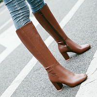Luxurious Vegan Leather Ankle Boots with Zipper - Eden