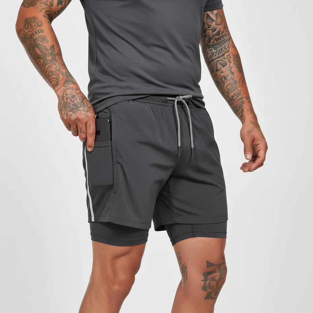 Doppeltes Laufshorts Design - RunVibeX 