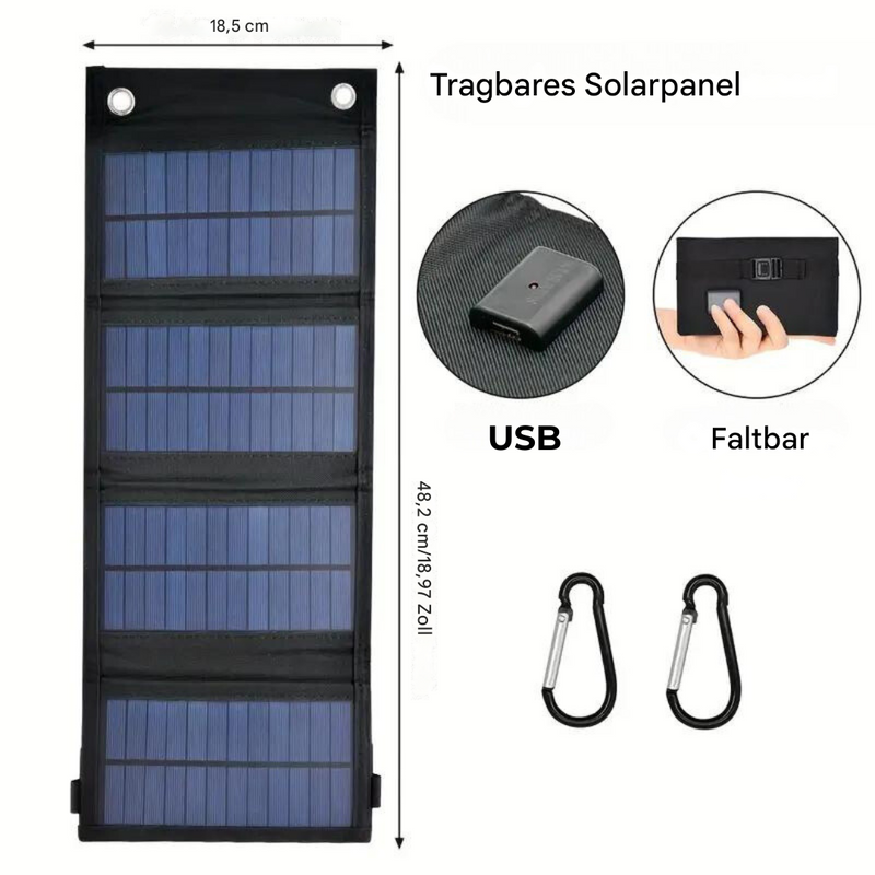 Sammenklappelig solcelle-powerbank - SolarMate