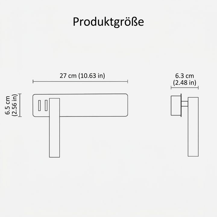 Rotatable LED reading wall light with adjustable spotlight and two switches.