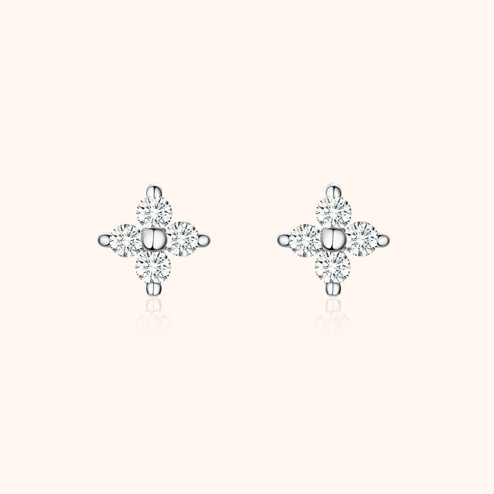 Flower-shaped Zirconia Earrings – Elise