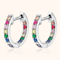 Rainbow Hoop Earrings - Sofia